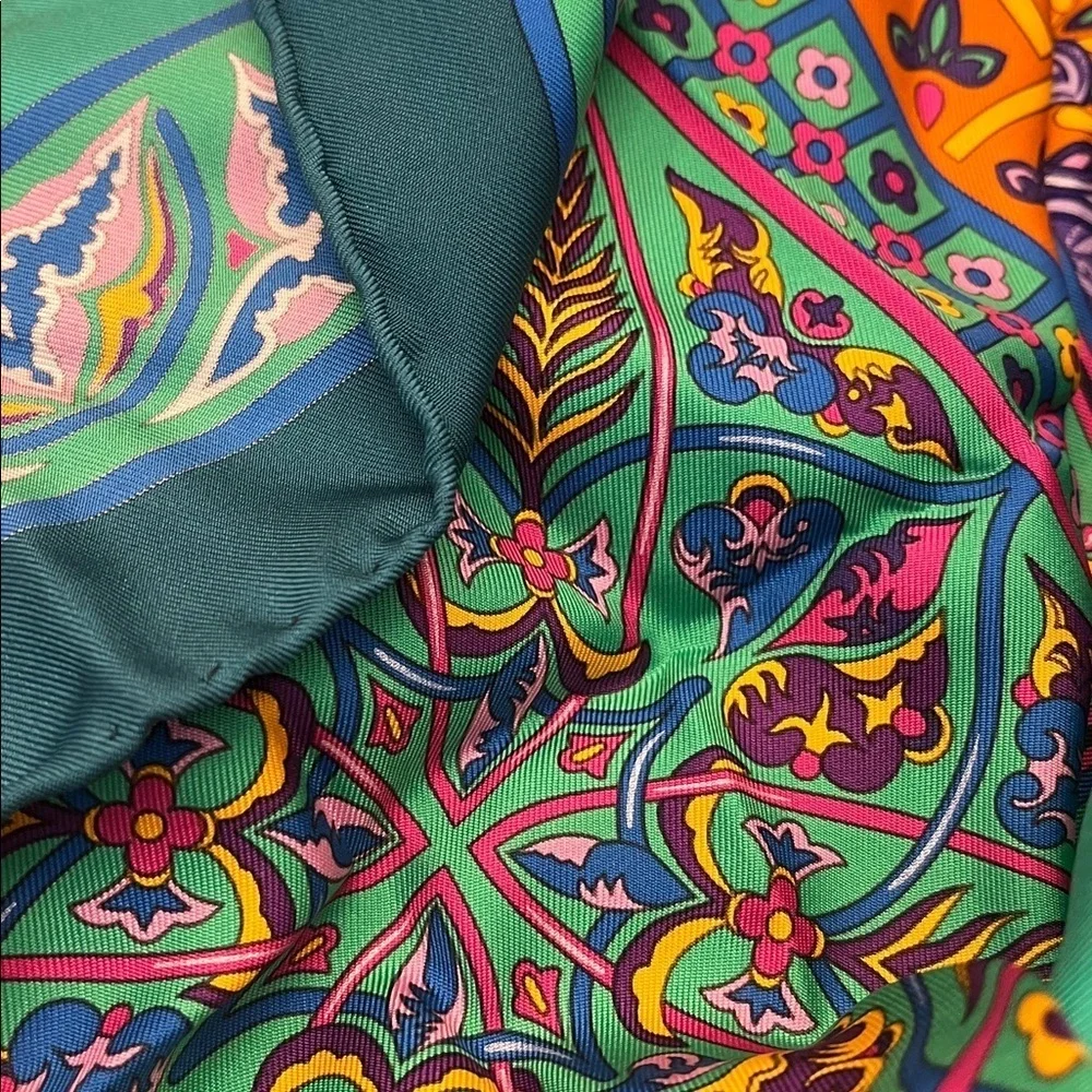 HERMES CIELS BYZANTINS Silk Scarf Authentic